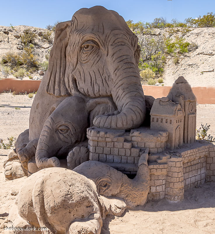 the elephant at elephant Butte state Park.