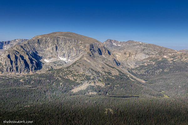 Rocky Mountain national Park view from above timberline