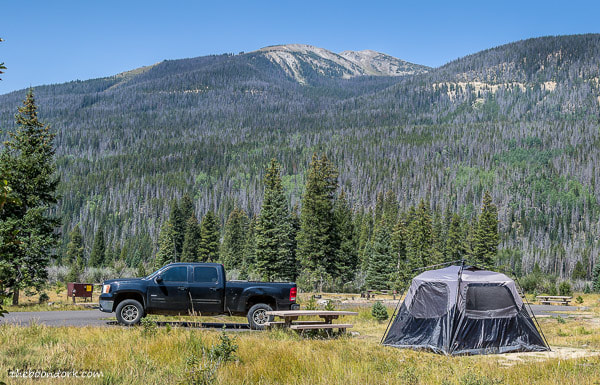 Campsite Rocky Mountain national Park