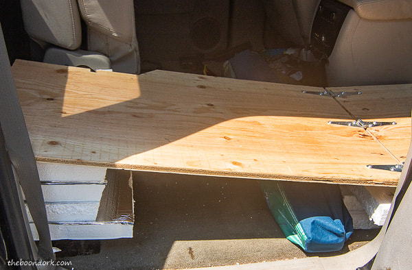 Homemade bed In pickup truck