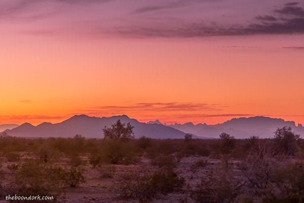 Sunrise Quartzsite Arizona