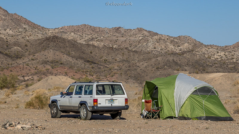 Boondocking tent Lake Havasu Arizona