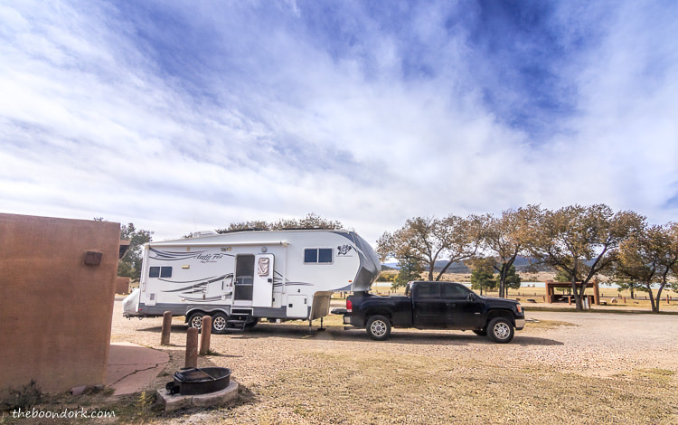 Camping at Storrie Lake state Park New Mexico