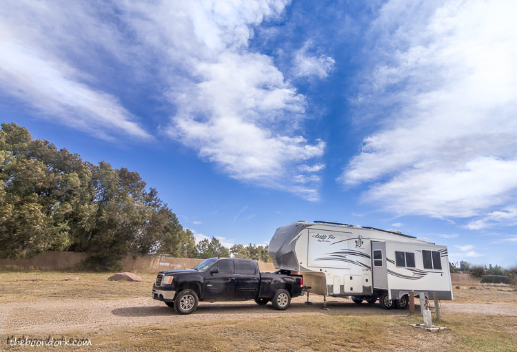 Camping at Storrie Lake state Park New Mexico
