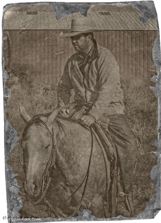 Montana cowboy on horseback