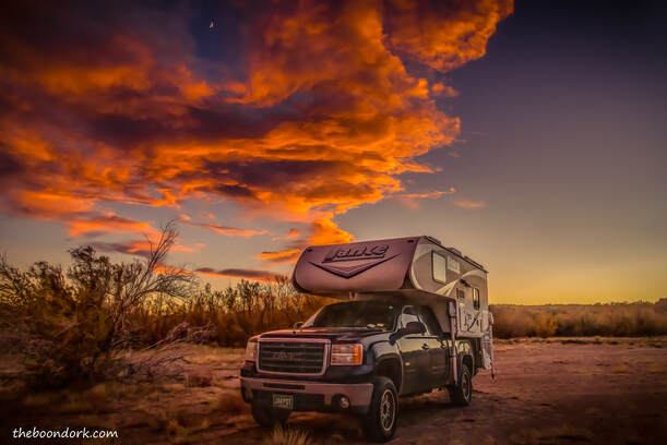 Boondocking at elephant Butte state Park Picture