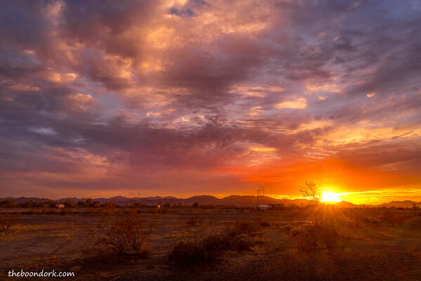 Boondocking Sunset Quartzsite Arizona Picture