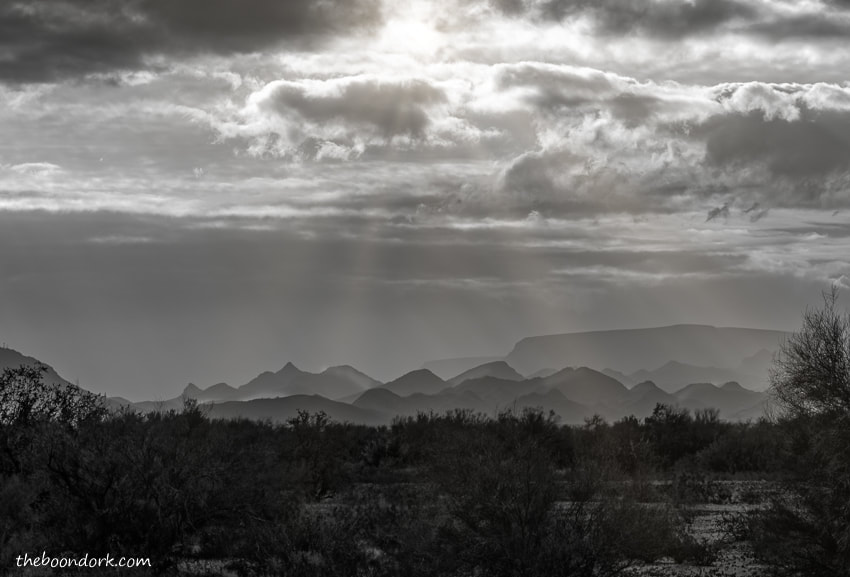 Cloudy day in Quartzsite Arizona