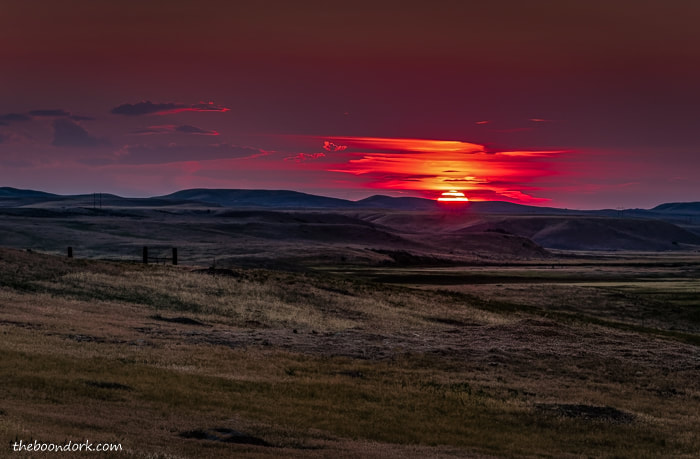 Montana ranch sunset