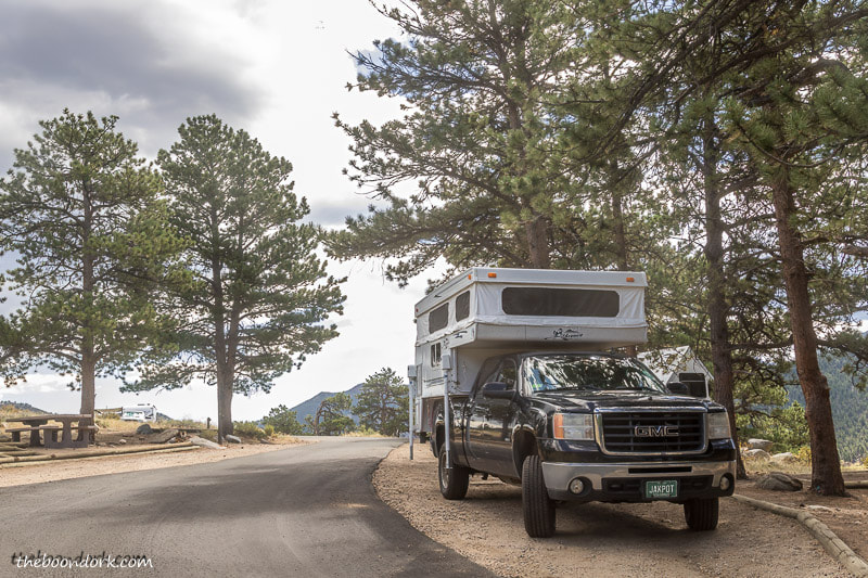 Boondocking at Moraine Park Campground Rocky Mountain national Park