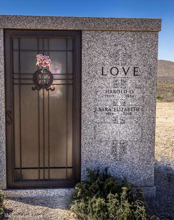 Mausoleum in tombstone Arizona cemetery