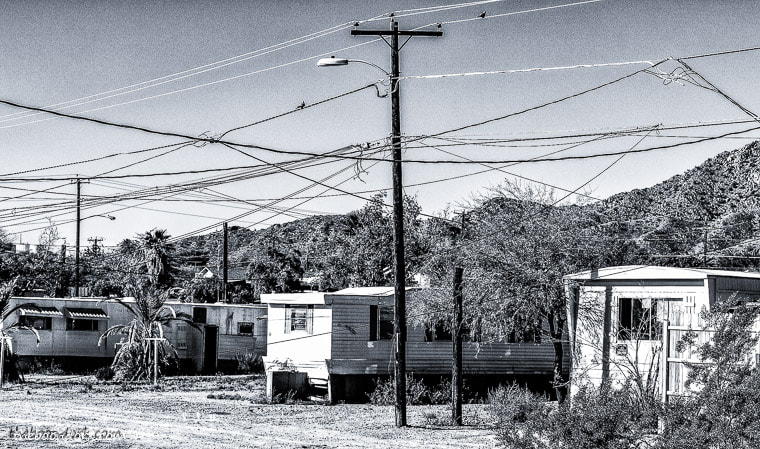 Abandon trailer park Ajo Arizona